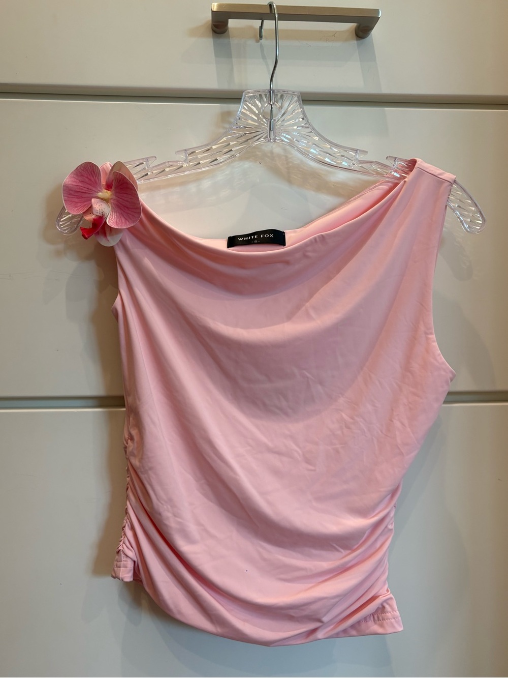 size s white fox top